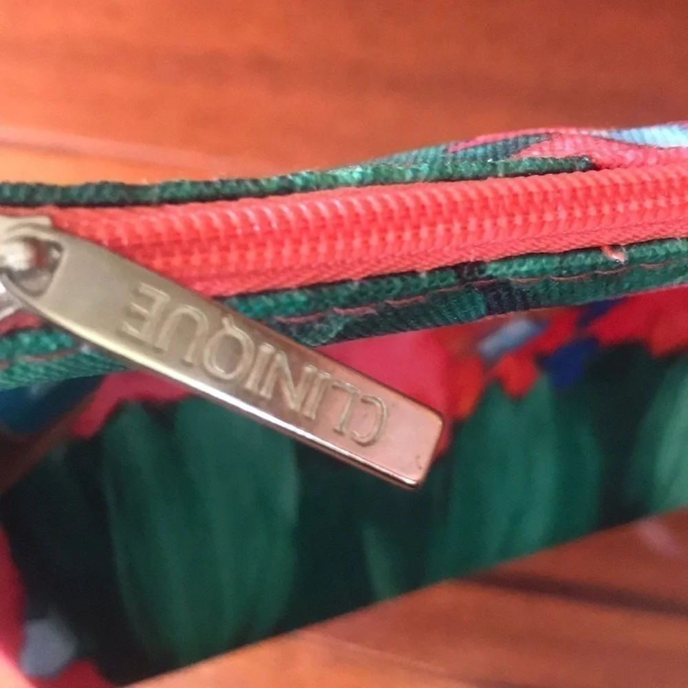 LuLu dk for Clinique Floral makeup bag.